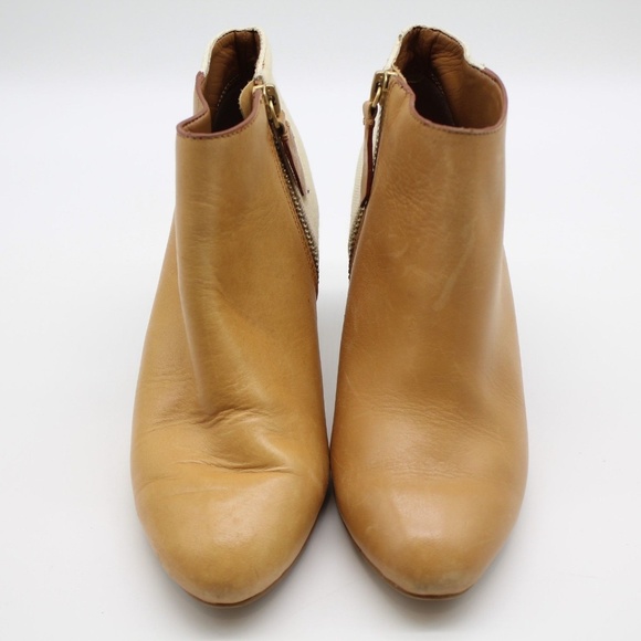 Saturday Kate Spade Shoes - Saturday Kate Spade Tan Cone Heel Booties Size 5